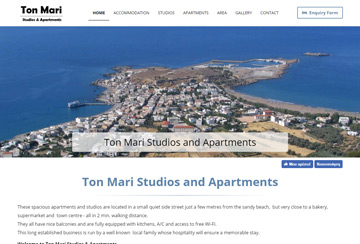 Κατασκευή ιστοσελίδας Ton Mari Studios - Apartments